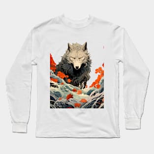 Wolf 2: Once a Wolf, Always a Wolf on a light (Knocked Out) background Long Sleeve T-Shirt